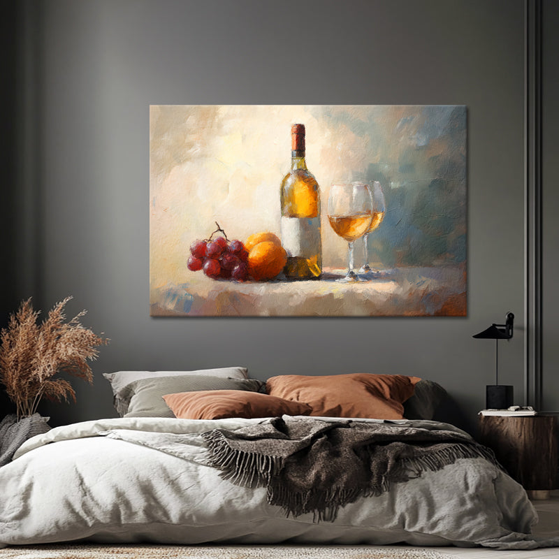 Gemälde Wein & Früchte I