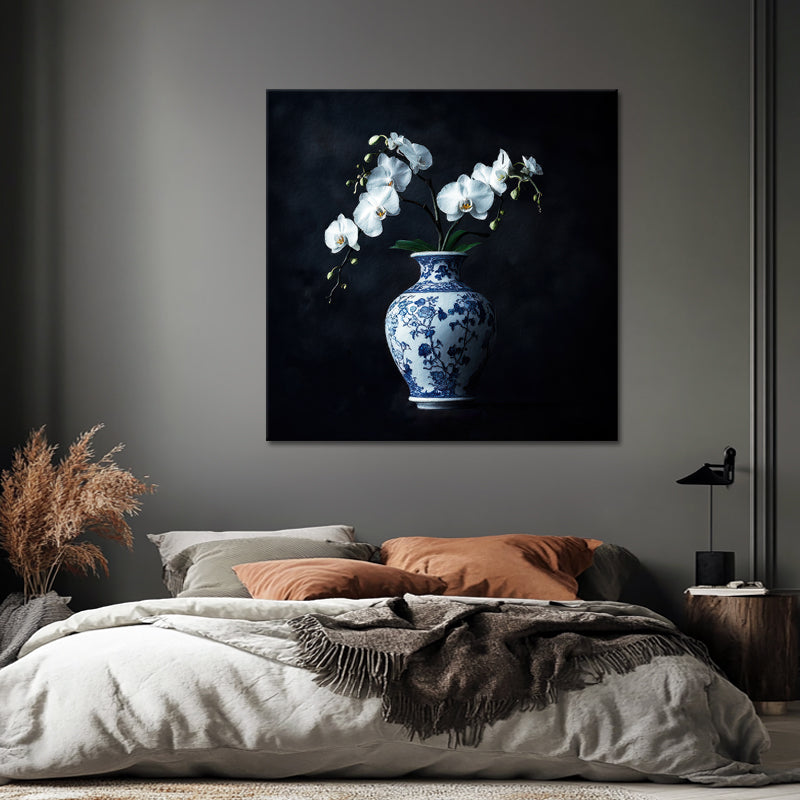 Orchidee in Delfter Blauw vaas