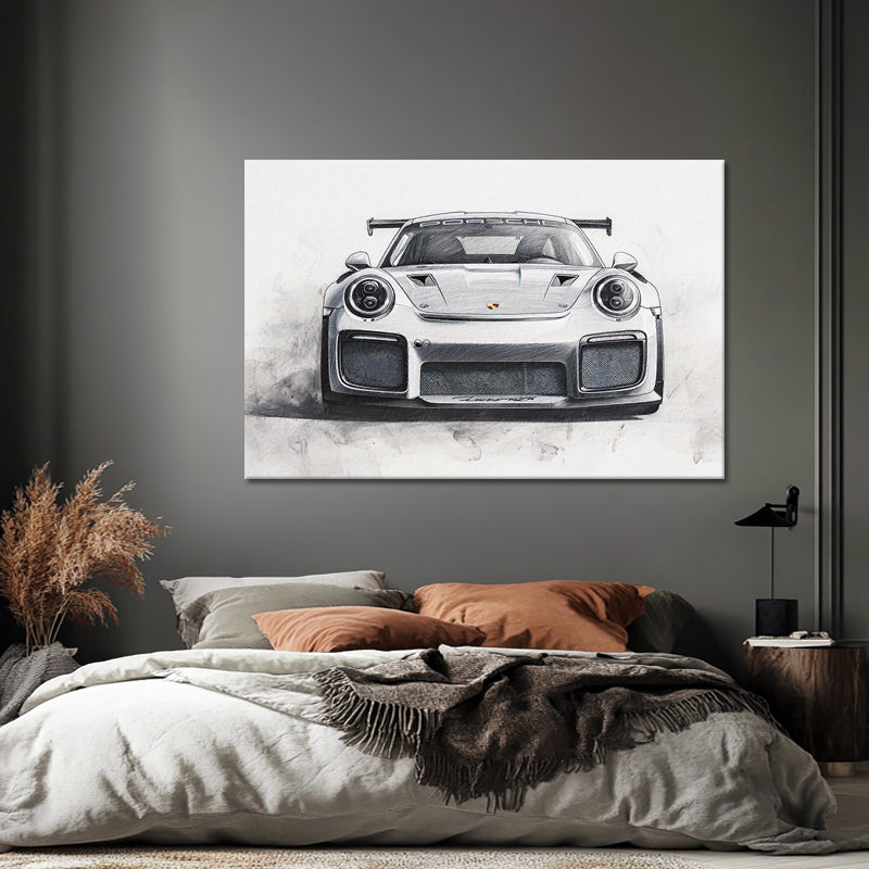Sportwagen Porsche Silber