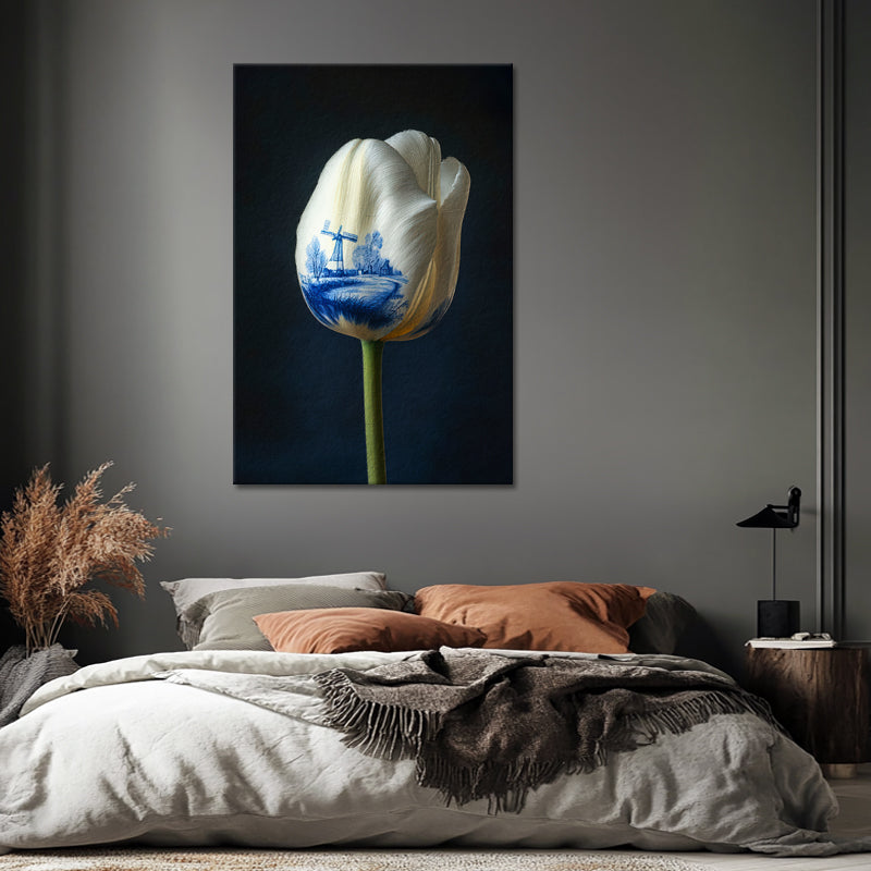 Eine Tulpe im Delfter Stil