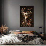 Hirsch mit Blumen
