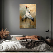 Kraniche Gemälde modern