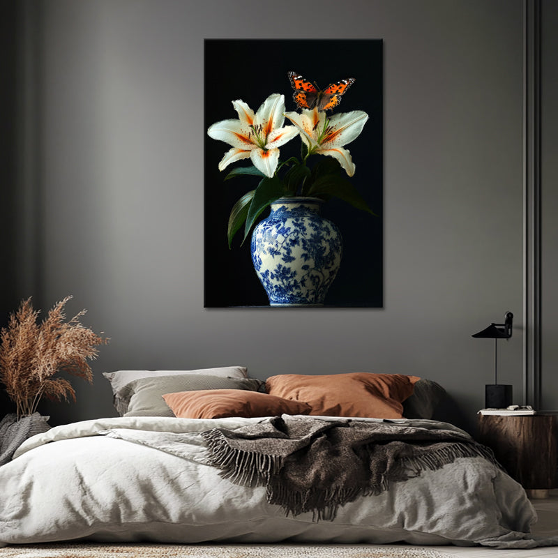 Porzellanvase mit Blumen II