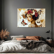 Frau und Blumenmagie
