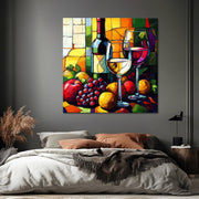 Wein im kubistischen Stil