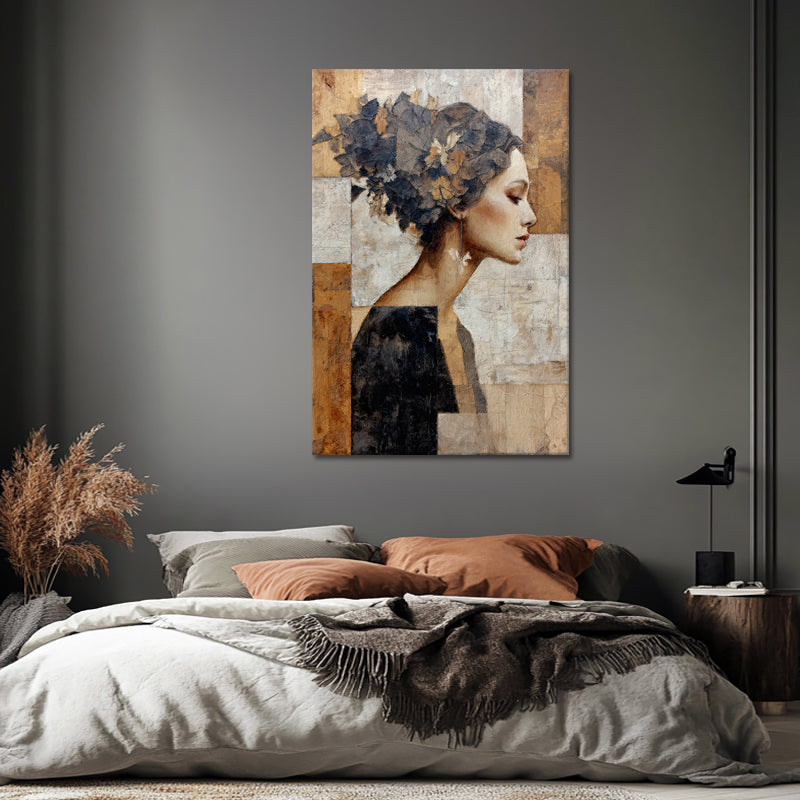 Abstrakte Mixed Media Frau