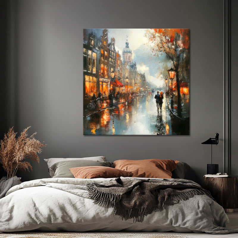 Stimmungsvolle Amsterdamer Stadtansicht