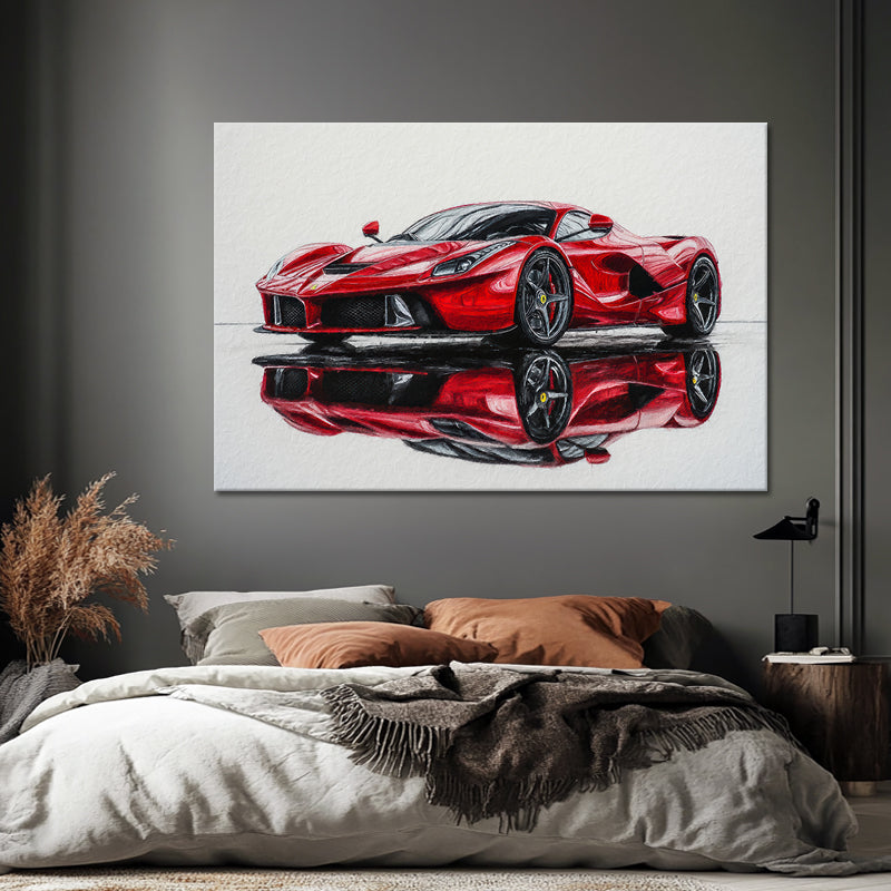 Gemälde Ferrari-Rot
