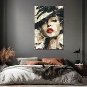 Frau mit Hut – Collage-Kunst