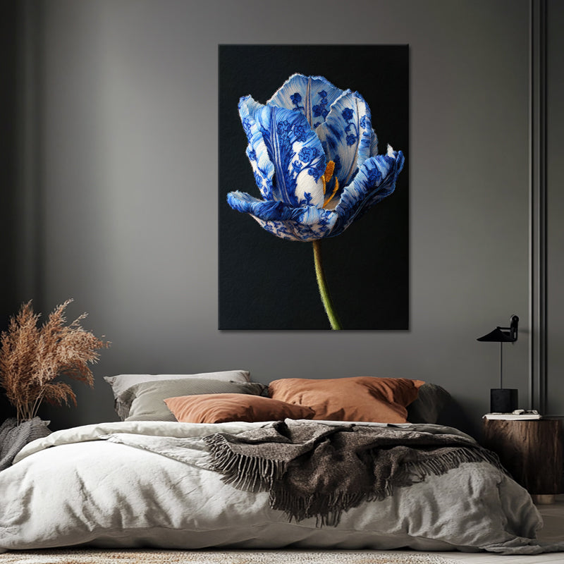 Tulpe im Delfter-Blau-Stil