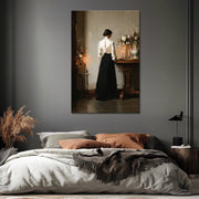 Frau in weißer Bluse