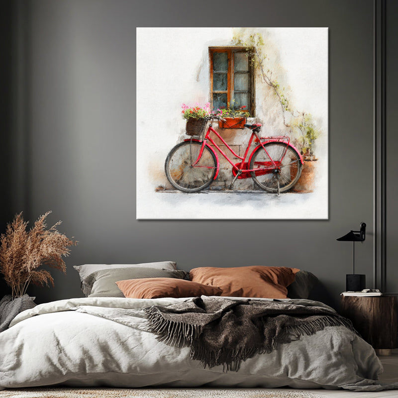 Fahrrad mit Blumen Kunst II
