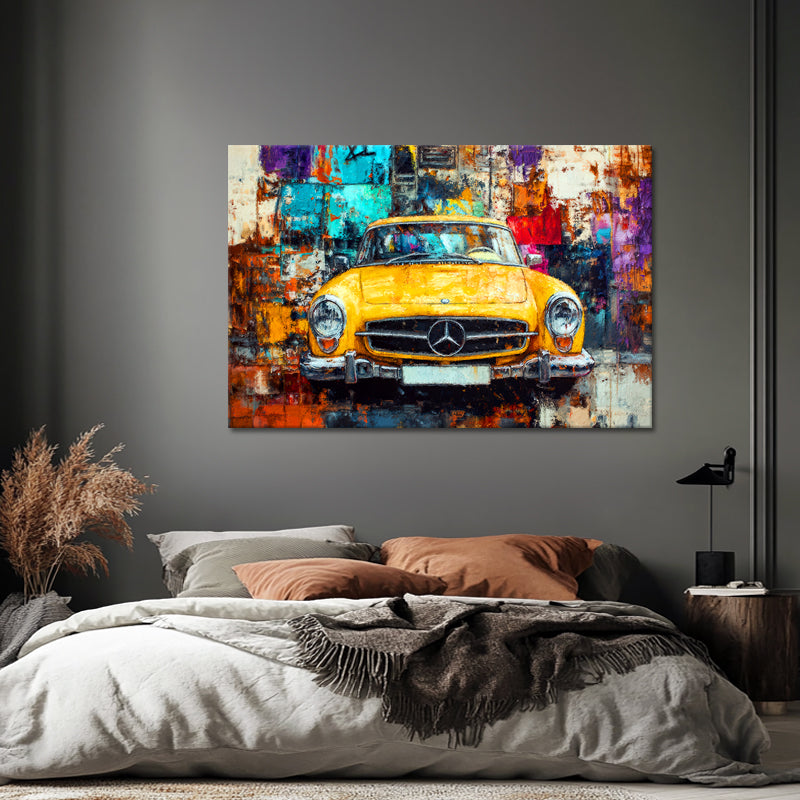 Gelber Vintage-Mercedes