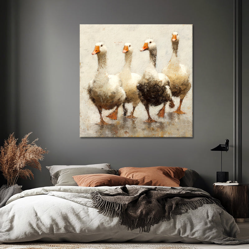 Vier Gänse