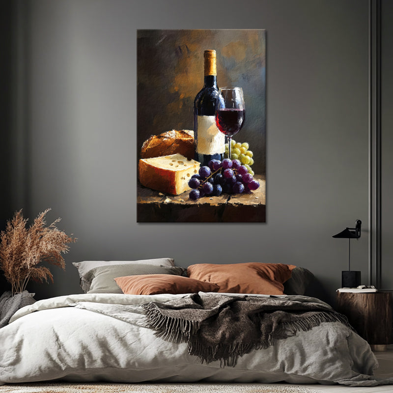 Gemälde Wein & Früchte III