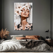 Schöne Frau mit Blumen VI