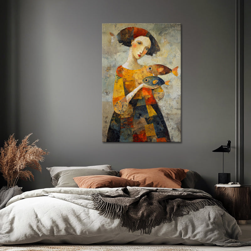 Frau und Fisch Kunst