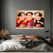 Drei Damen - Dicke Damen Kunst