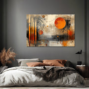 Braun, Grau und Orange