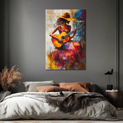 Gitarre spielende Frau