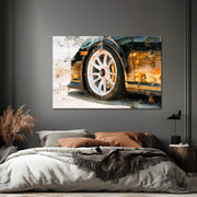 Goldener schwarzer Porsche
