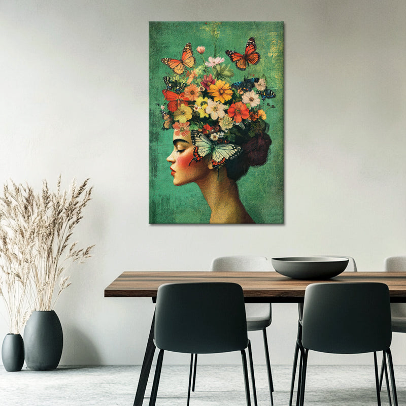 Frida Kahlo mit Schmetterlingen