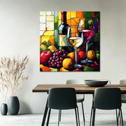 Wein im kubistischen Stil