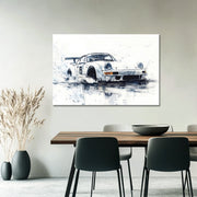 Schwarz-weißer Porsche