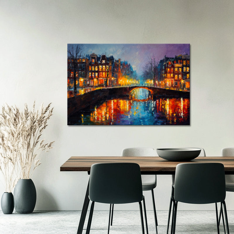 Amsterdamer Gracht bei Nacht