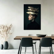 Surreales Porträt Frau Fisch