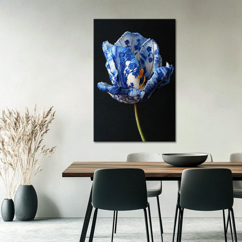 Tulpe im Delfter-Blau-Stil