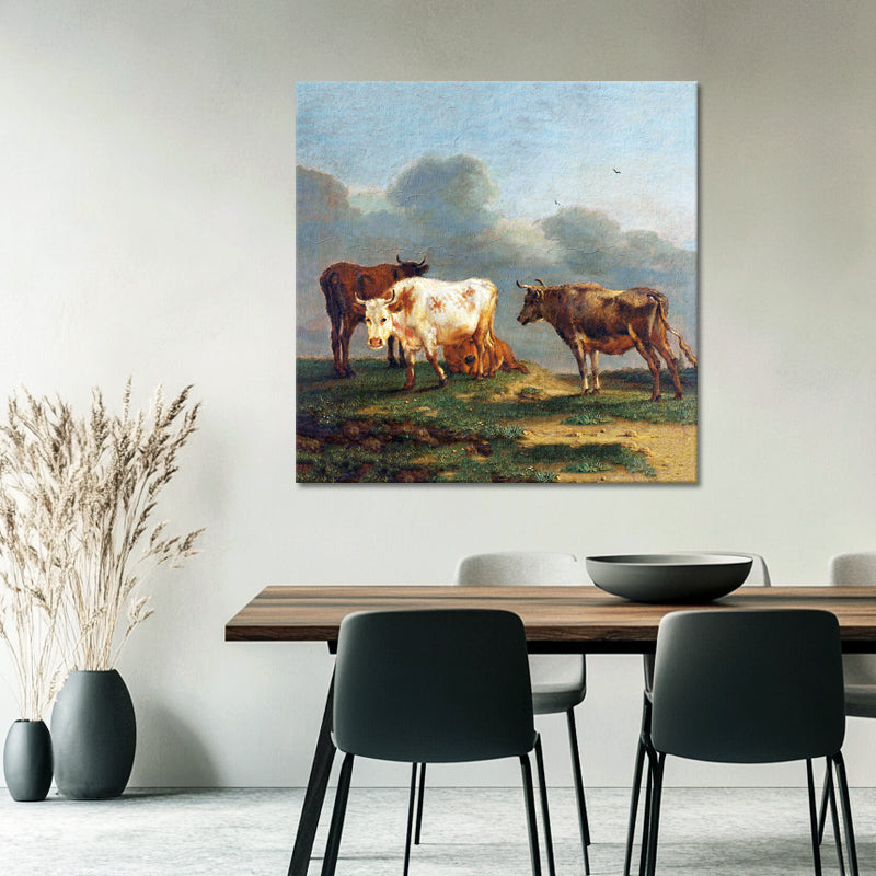 Vier junge Stiere auf der Weide - Paulus Potter