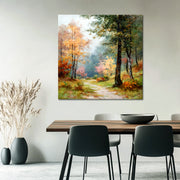 Farbenfroher Waldweg im Herbststil II
