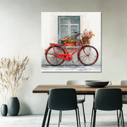 Fahrrad mit Blumen Kunst
