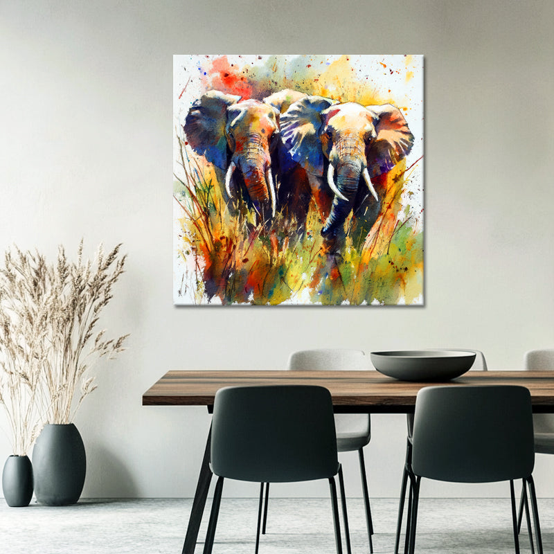 Elefanten im Aquarell-Stil