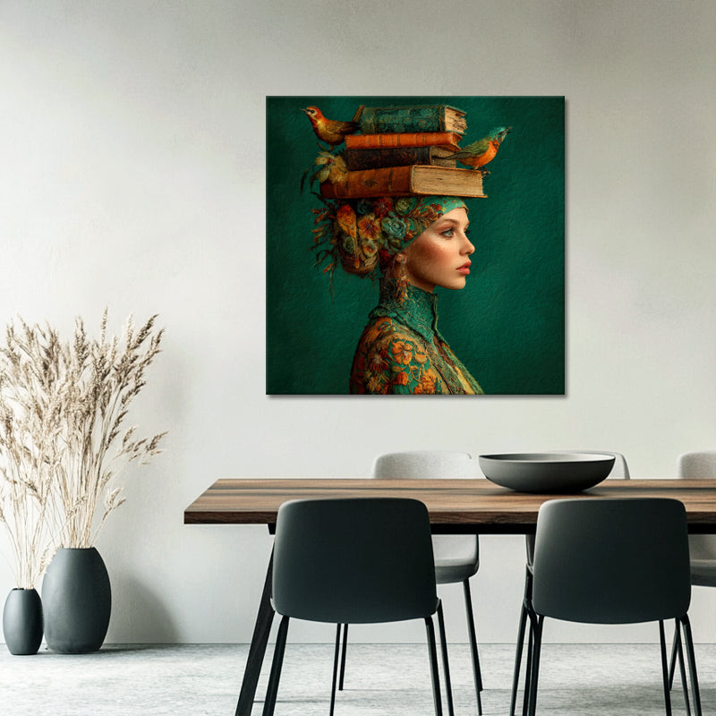 Frau mit Büchern III