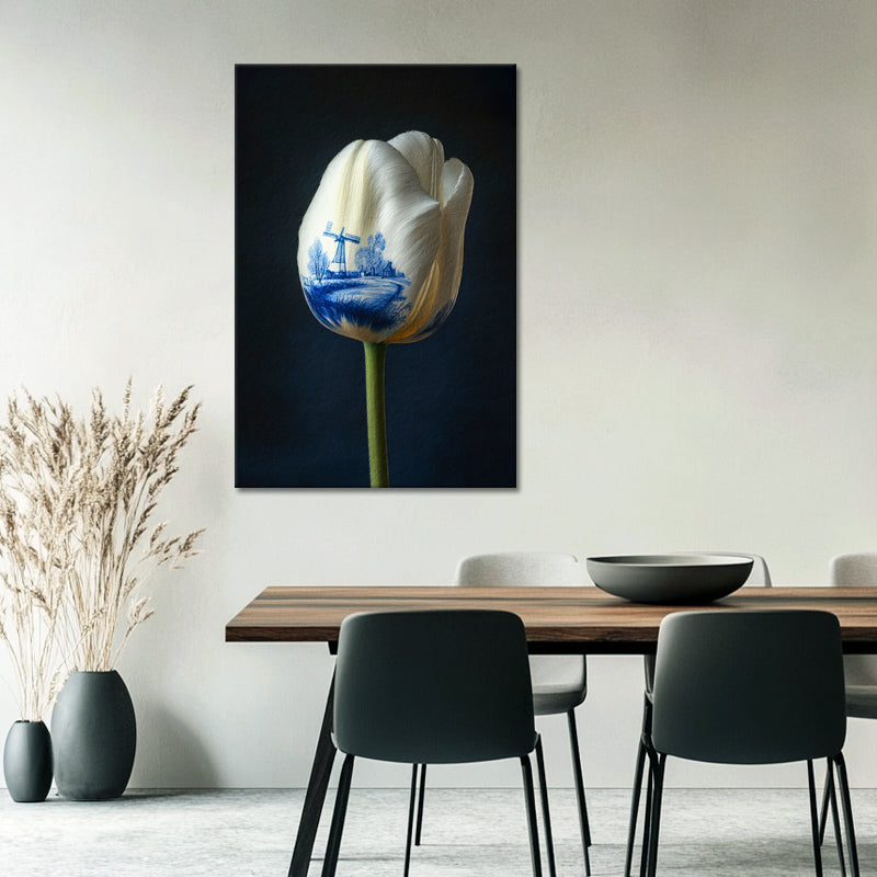 Eine Tulpe im Delfter Stil