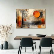 Braun, Grau und Orange