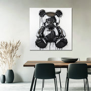 Teddybär in Schwarz-Weiß