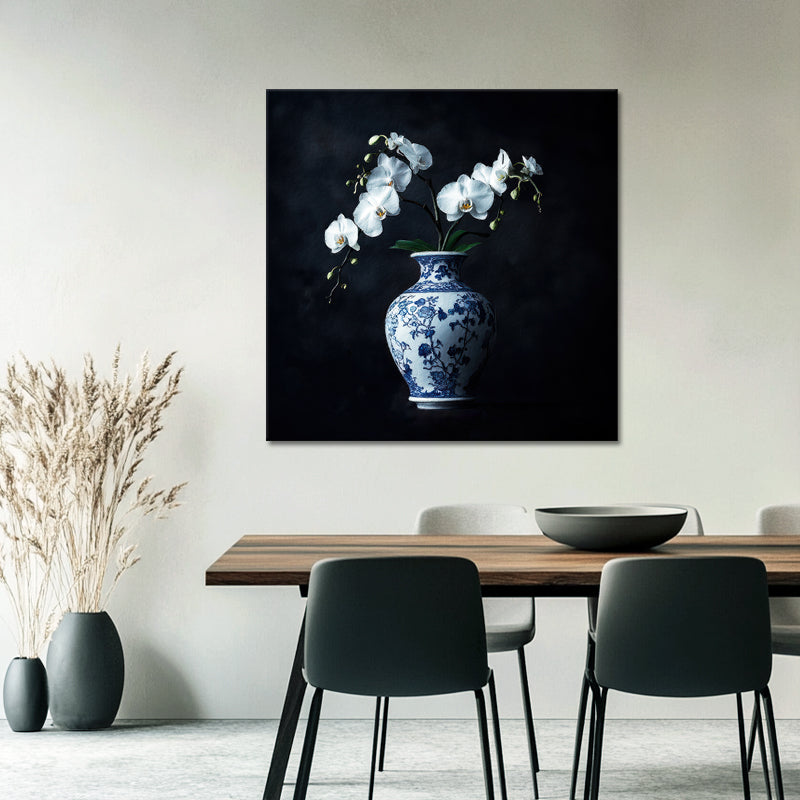 Orchidee in Delfter Blauw vaas