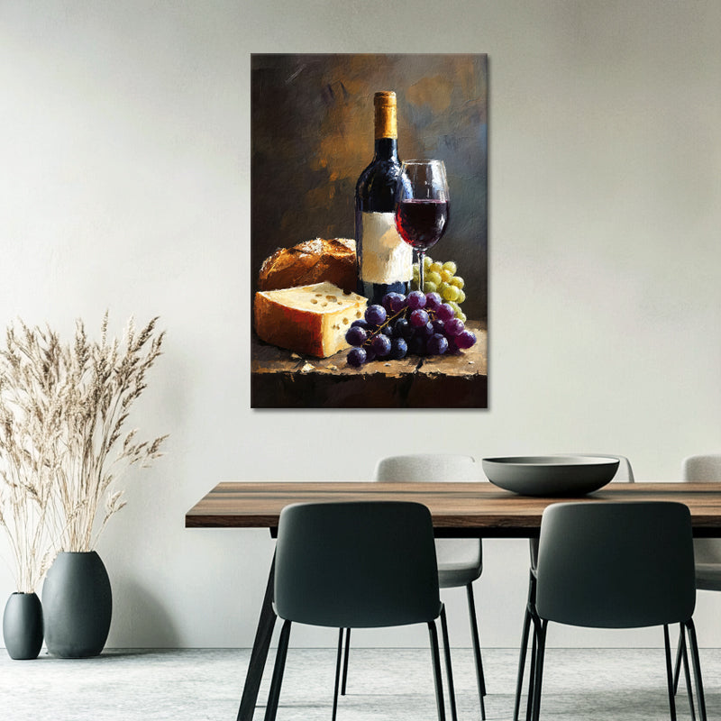 Gemälde Wein & Früchte III