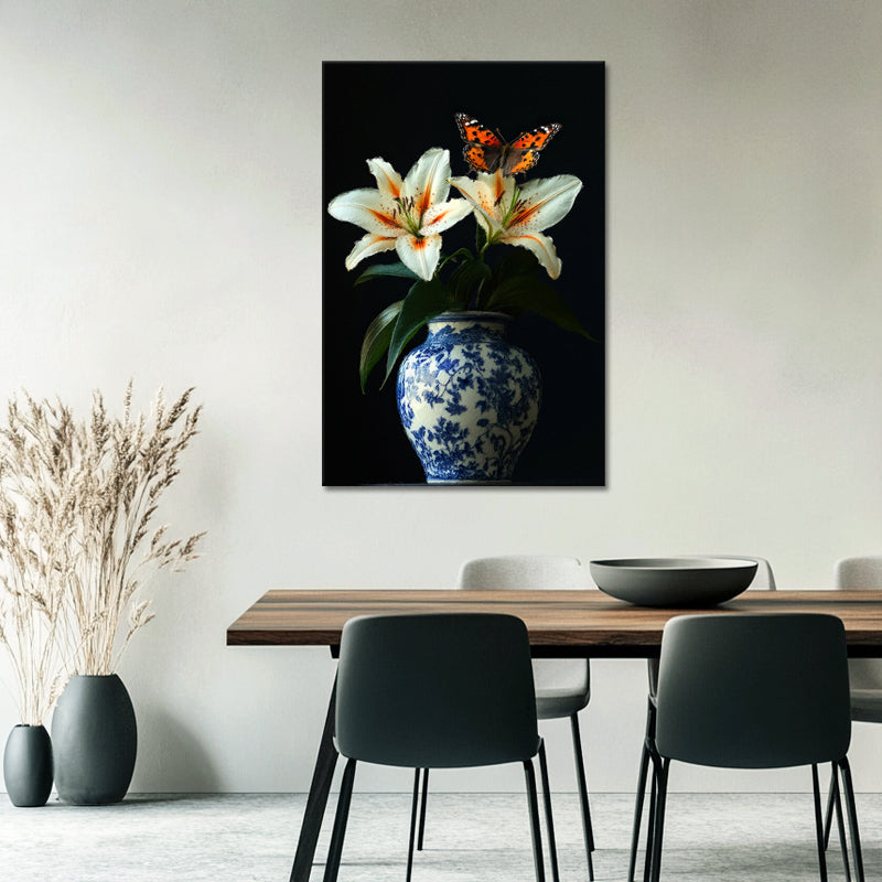 Porzellanvase mit Blumen II