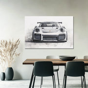 Sportwagen Porsche Silber