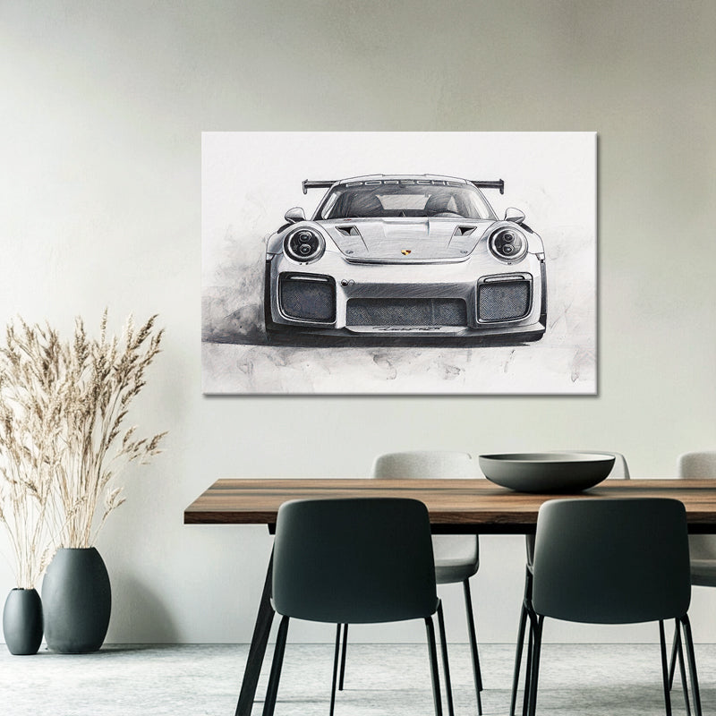 Sportwagen Porsche Silber