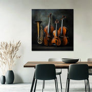 Gemälde Musikinstrumente