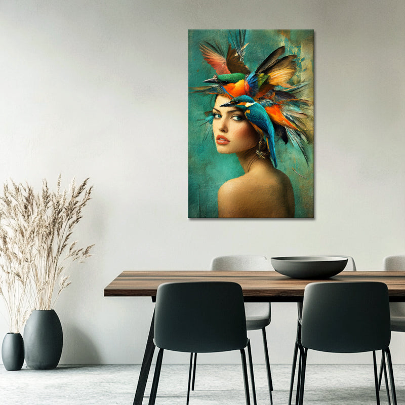 Frau und Vögel in der Kunst