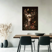 Hirsch mit Blumen