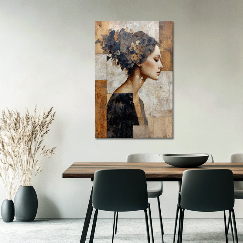 Abstrakte Mixed Media Frau