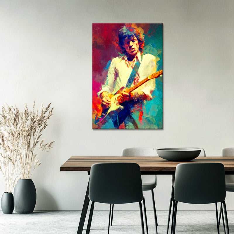 Mick Jagger beim Gitarrespielen