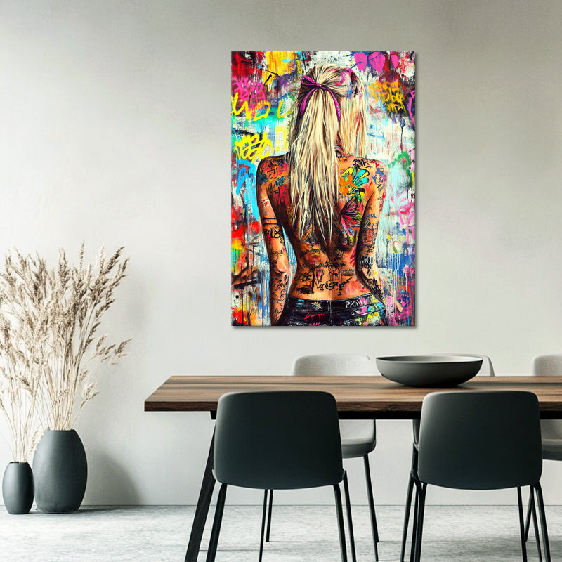 Frau im Pop-Art-Stil